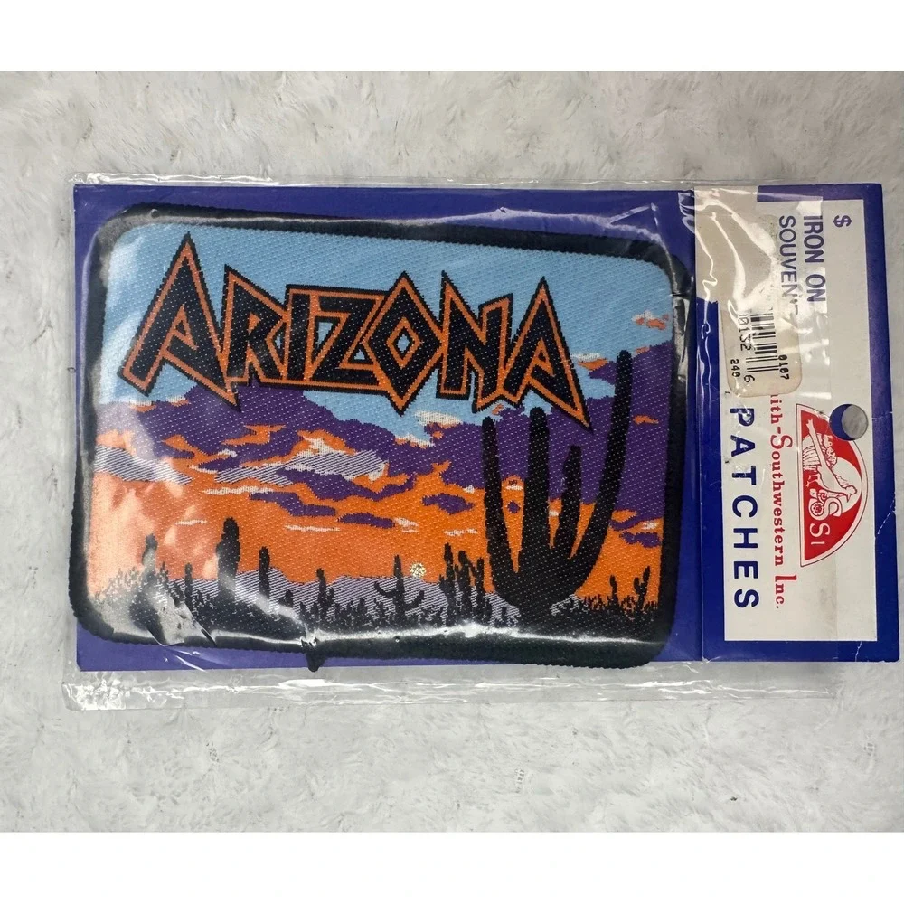 Vintage Arizona Souvenir Patch Smith-Southwestern Iron On Desert Sunset Saguaro